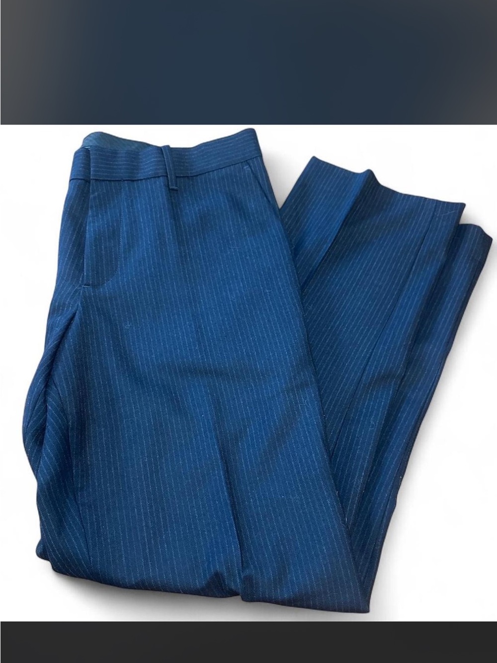 NWT Men's GAP Tailored Wool Navy Pinstripe Dress Pants